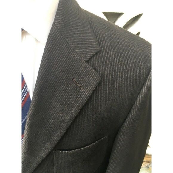 Gitman Bros Men's Sports Coat Brown Corduroy Brown Textured Made in Italy 42 R - Picture 6 of 11